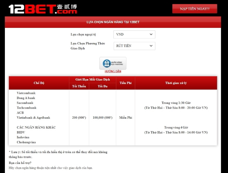 cách rút tiền khi thắng