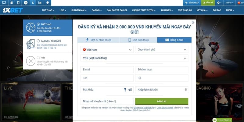 cập nhật link 1xbet mới nhất