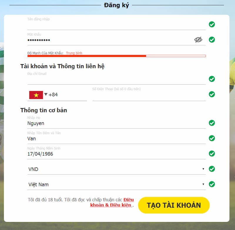 đăng ký để chơi