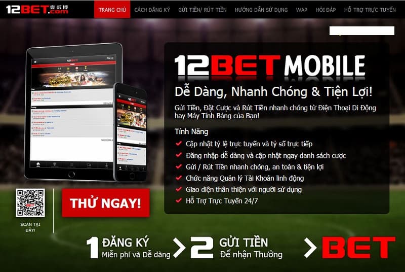 đăng nhập 12bet dễ dàng