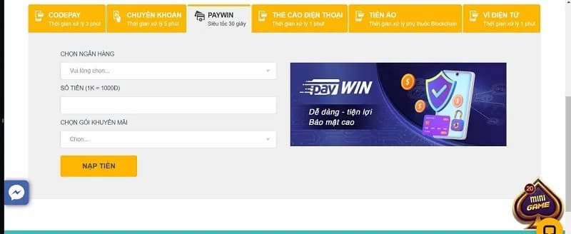 nạp tiền tại five88