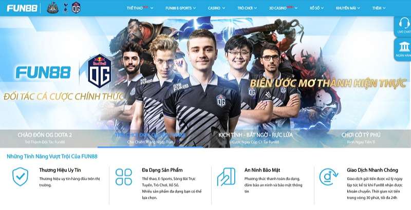 yếu tố đặc biệt tạo nên fun88