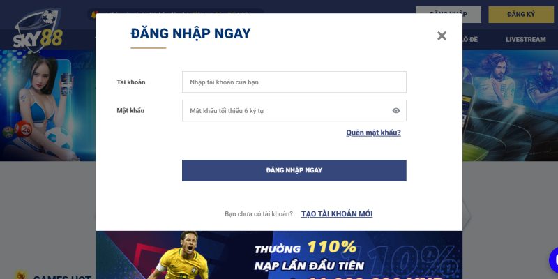 Đăng nhập Sky88 dành cho người chơi